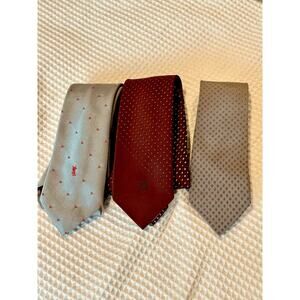 Vintage Designer Tie Bundle YSL Givenchy Christian Dior Silk Neckties